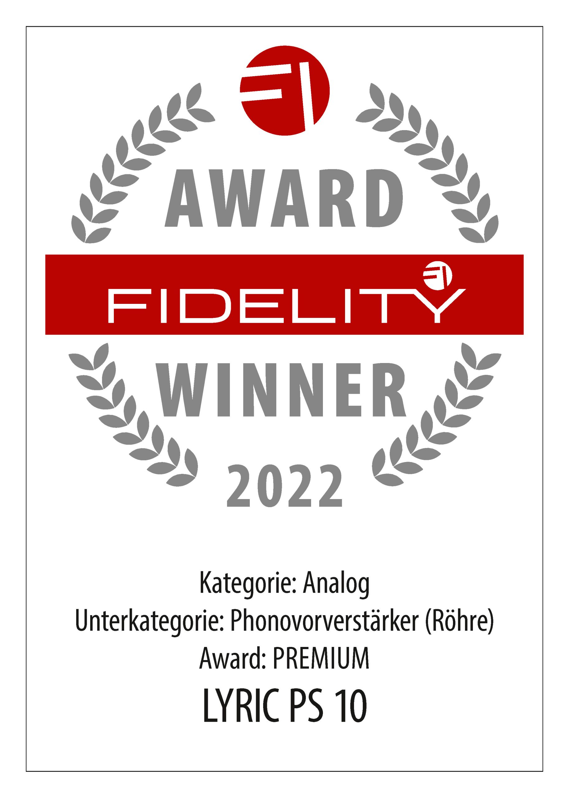 FIDELITY Award Premium: PS 10 - 2022